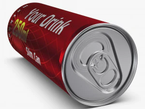 Aluminum Slim Can 250ml v 2 3D Model
