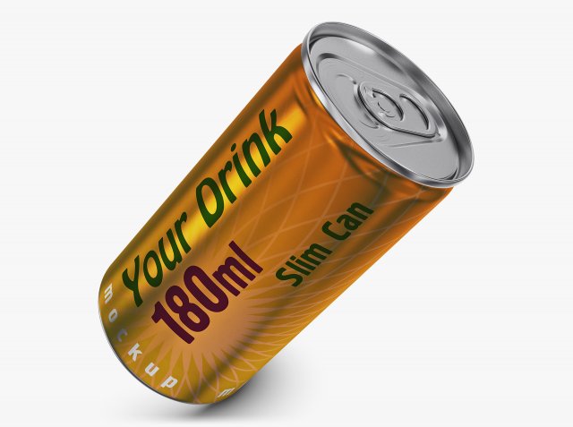 Aluminum Slim Can 180ml v 2 3D-Modell .c4d .max .obj .3ds .fbx .stl .blend 