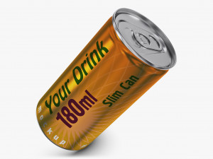 Aluminum Slim Can 180ml v 2 Modelo 3D