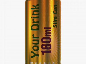 Aluminum Slim Can 180ml v 2 3D-Modell