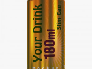 Aluminum Slim Can 180ml v 2 3D Model
