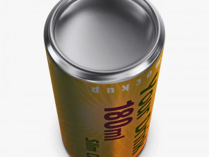 Aluminum Slim Can 180ml v 2 3D Model