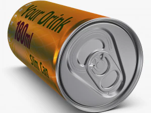 Aluminum Slim Can 180ml v 2 3D Model