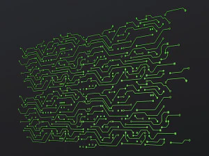 Padr&atilde;o de placa de circuito eletr&ocirc;nico M 1 Modelo 3D