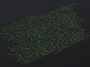Electronic Circuit Board Pattern M 1 3D Модель