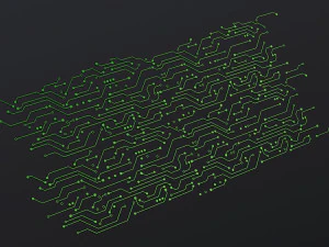 Padr&atilde;o de placa de circuito eletr&ocirc;nico M 1 Modelo 3D