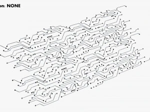 Padr&atilde;o de placa de circuito eletr&ocirc;nico M 1 Modelo 3D