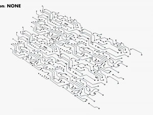 Padr&atilde;o de placa de circuito eletr&ocirc;nico M 1 Modelo 3D