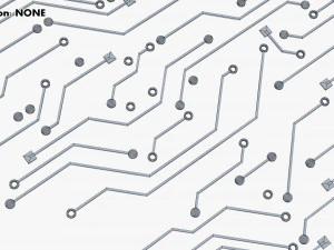 Padr&atilde;o de placa de circuito eletr&ocirc;nico M 1 Modelo 3D