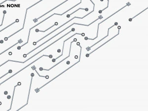 Padr&atilde;o de placa de circuito eletr&ocirc;nico M 1 Modelo 3D