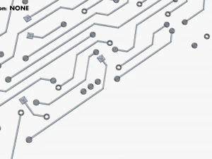 Padr&atilde;o de placa de circuito eletr&ocirc;nico M 1 Modelo 3D