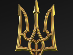 Stylized Ukrainian Tryzub M 3 Modello 3D