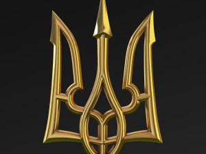 Stylized Ukrainian Tryzub M 3 3D Model