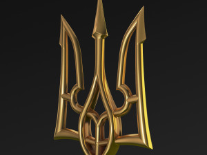 Stylized Ukrainian Tryzub M 3 Modello 3D