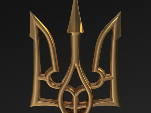 Stylized Ukrainian Tryzub M 3 Modello 3D