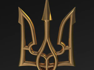 Stylized Ukrainian Tryzub M 3 3D Model