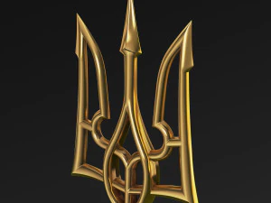 Stylized Ukrainian Tryzub M 3 3D Model