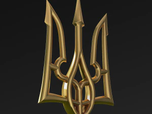 Stylized Ukrainian Tryzub M 3 3D Model