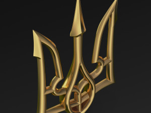 Stylized Ukrainian Tryzub M 3 Modello 3D