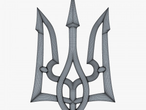 Stylized Ukrainian Tryzub M 3 Modello 3D