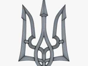 Stylized Ukrainian Tryzub M 3 3D Model