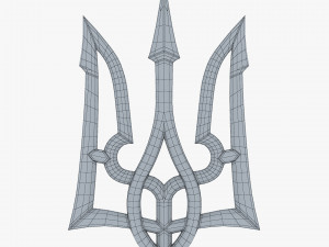 Stylized Ukrainian Tryzub M 3 Modello 3D