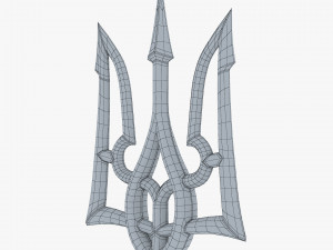 Stylized Ukrainian Tryzub M 3 Modello 3D