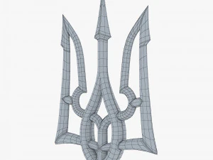 Stylized Ukrainian Tryzub M 3 3D Model