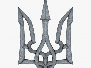 Stylized Ukrainian Tryzub M 3 Modello 3D