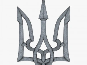 Stylized Ukrainian Tryzub M 3 3D Model