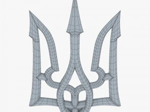 Stylized Ukrainian Tryzub M 3 3D Model