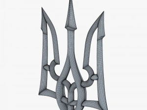 Stylized Ukrainian Tryzub M 3 3D Model