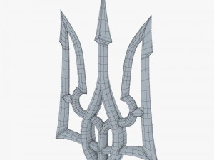Stylized Ukrainian Tryzub M 3 3D Model