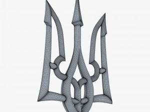Stylized Ukrainian Tryzub M 3 3D Model