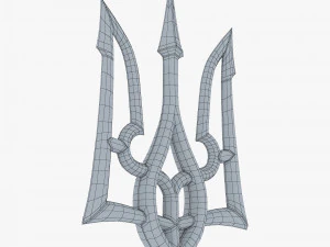 Stylized Ukrainian Tryzub M 3 3D Model
