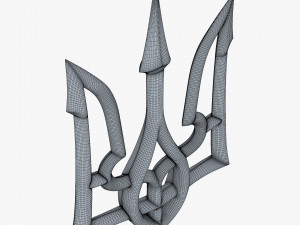 Stylized Ukrainian Tryzub M 3 Modello 3D