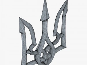 Stylized Ukrainian Tryzub M 3 3D Model