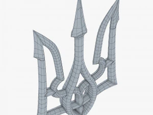 Stylized Ukrainian Tryzub M 3 3D Model