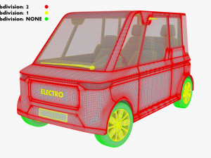 Generic Compact City Car v 2 3D मॉडल