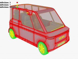 Generic Compact City Car v 2 3D मॉडल