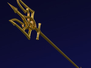 Poseidon Trident of Ukrainian Emblem M 2 Modèle 3D