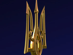 Tridente di Poseidone dell'emblema ucraino M 2 Modello 3D