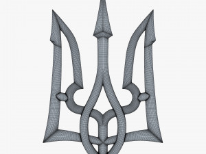 Poseidon Trident of Ukrainian Emblem M 2 Modèle 3D