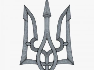 Tridente di Poseidone dell'emblema ucraino M 2 Modello 3D