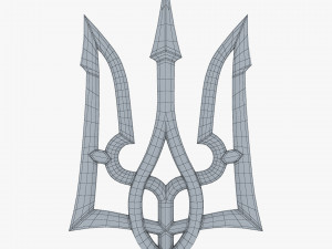 Poseidon Trident of Ukrainian Emblem M 2 Modèle 3D