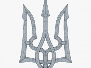 Tridente di Poseidone dell'emblema ucraino M 2 Modello 3D