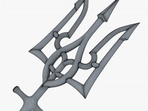 Tridente di Poseidone dell'emblema ucraino M 2 Modello 3D