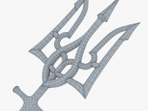 Poseidon Trident of Ukrainian Emblem M 2 Modèle 3D