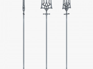 Poseidon Trident of Ukrainian Emblem M 2 Modèle 3D