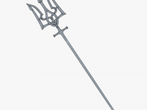 Poseidon Trident of Ukrainian Emblem M 2 Modèle 3D
